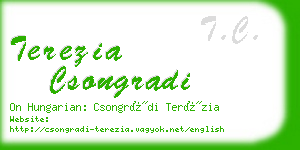 terezia csongradi business card